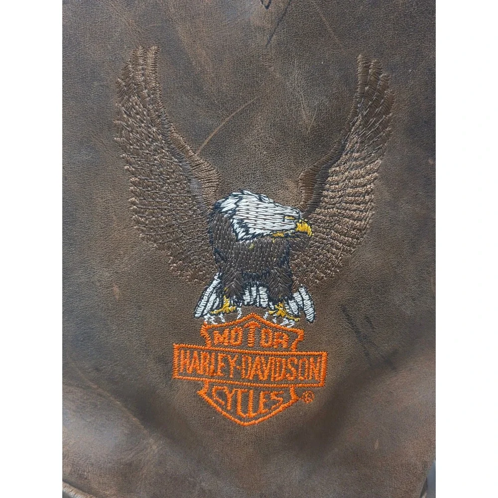 Vintage Harley Davidson Jerry Boots Mens Brown Flying Eagle 8631 10.5EE Wide